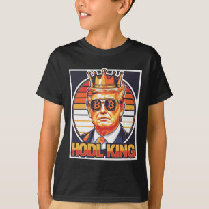 Schattigee Bitcoin King Trump Crypto Shades Toekom T-shirt