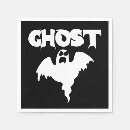 Schattigee Black Ghost Halloween Servet (Voorkant)