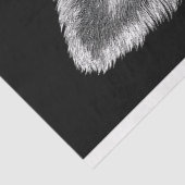 Schattigee Black & White Yorkshire Terrier T5 Deco Tissuepapier (Detail)