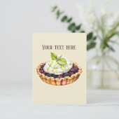 Schattigee BlackBerry Pie Bericht toevoegen Briefkaart (Staand voorkant)