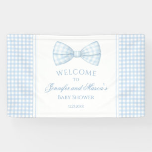 Schattigee blauw boog stropdas baby boy shower wel spandoek