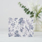 Schattigee  blauw-witte vogelbloem briefkaart (Staand voorkant)