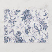 Schattigee  blauw-witte vogelbloem briefkaart (Voorkant)