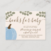 Schattigee Blauwe Pompoen Eucalyptus Herfst Boeken Informatiekaartje (Voorkant)