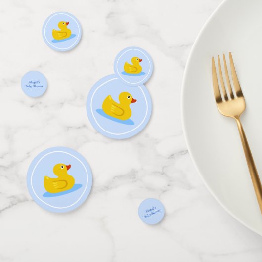 Schattigee Blauwe Rubber Eend Baby shower Confetti (Groep)