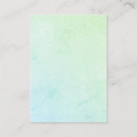 Schattigee blauwe walvis oceaan Luier Raffle Baby Informatiekaartje (Achterkant)