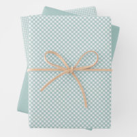 Schattigee blauwgroen gingham en stippen eenvoudig