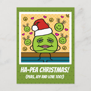 Schattigee blijdschap en liefde Ha-Pea Christmas Feestdagenkaart
