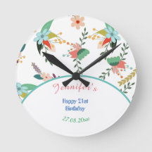 Schattigee Bloem Kleurrijke 21ste Gelukkige Verjaa