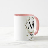 Schattigee bloembrief M Monogram Mok (Voorkant rechts)