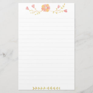Schattigee bloemen Happy House Schattige Waterverf Briefpapier