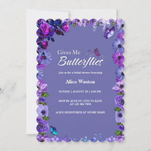 Schattigee bloemen Hij geeft me vlinders Vrijgezel Kaart