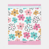 Schattigee bloemen Kleurrijk Fleece Deken (Voorkant)