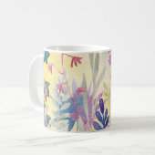 Schattigee bloemen van bloempastel koffiemok (Voorkant links)