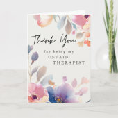 Schattigee Bloemen Waterverf Beste Vriend Grappig Bedankkaart (Voorkant)