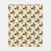 Schattigee Bloemenkolibrie Fleece Deken (Voorkant)