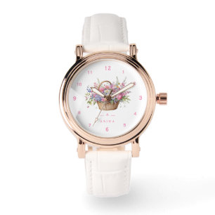 Schattigee Bloemenmand gepersonaliseerde eWatch Horloge
