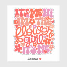 Schattigee Bloemenmeisje bruiloft "Hi It's Me" Sti