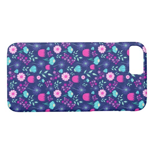 Schattigee bloemenpatroon achtergrond Case-Mate iPhone case (Achterkant (Horizontaal))