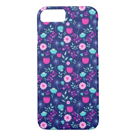 Schattigee bloemenpatroon achtergrond Case-Mate iPhone case (Achterkant)