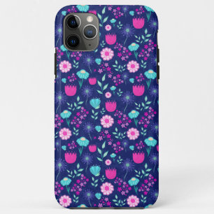 Schattigee bloemenpatroon achtergrond iPhone 11 pro max hoesje