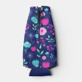 Schattigee bloemenpatroon achtergrond flesjeskoeler (Achterkant)