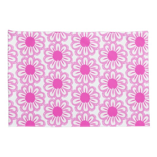 Schattigee bloemenpatroon achtergrond kussensloop (Achterkant-Rechts)