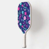 Schattigee bloemenpatroon achtergrond pickleball paddle (Links)