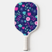 Schattigee bloemenpatroon achtergrond pickleball paddle (Achterkant)