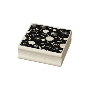 Schattigee bloemenpatroon achtergrond rubberstempel