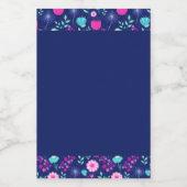 Schattigee bloemenpatroon achtergrond voedselcontainer etiket (Enkel label)