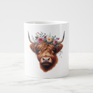 Schattigee, bloemenrijke / voorjaar Highland koe Extra Grote Beker