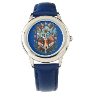 Schattigee bloemenvos horloge