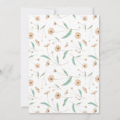 Schattigee bloemfoto Eerste Verjaardagsuitnodiging Kaart (Achterkant)