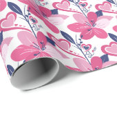 Schattigee bloemliefde cadeaupapier (Rol Hoek)