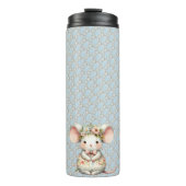 Schattigee Bloemmuis Jurk Bloemkroon Thermosbeker (Voorkant)