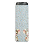 Schattigee Bloemmuis Jurk Bloemkroon Thermosbeker (Achterkant)