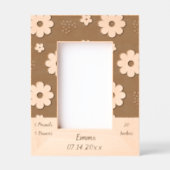 Schattigee bloemnaam/verjaardagsfoto gegraveerde lijstjes (Voorkant)