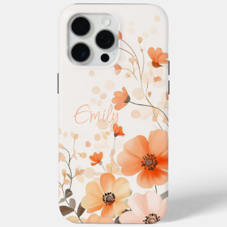Schattigee Bloempatroon Naam iPhone Case