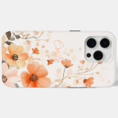 Schattigee Bloempatroon Naam iPhone Case (Achterkant (horizontaal))
