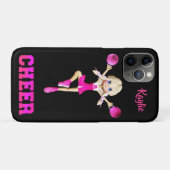 Schattigee Blonde Cheerleader Gepersonaliseerd Case-Mate iPhone Case (Achterkant (horizontaal))