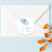 Schattigee Blue Balloons Bedankt Ronde Sticker