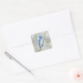 Schattigee Blue Bird waterverf sticker (Envelop)