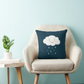 Schattigee Blue Cloud regendruppels Baby Kussen (Stoel)