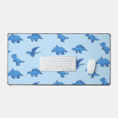 Schattigee Blue Dinosaur Desk Mat (Keyboard & Muis)
