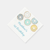 Schattigee Blue Donut Verjaardag Servet (Hoek)