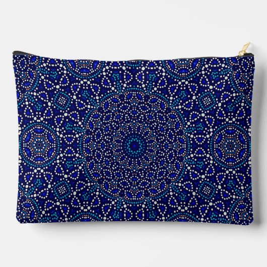 Schattigee Blue Dot Art Mandala Pattern Etui (Achterkant)