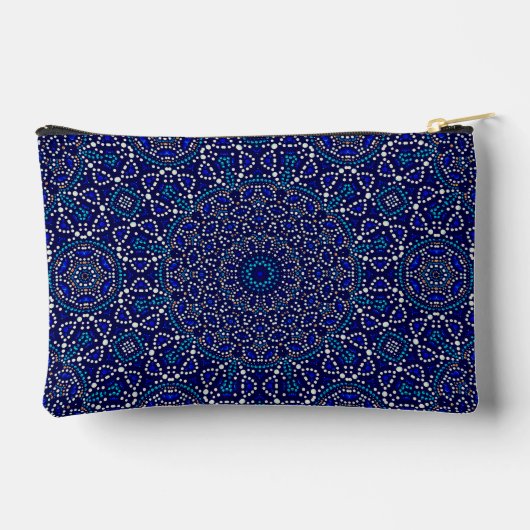 Schattigee Blue Dot Art Mandala Pattern Etui (Achterkant)