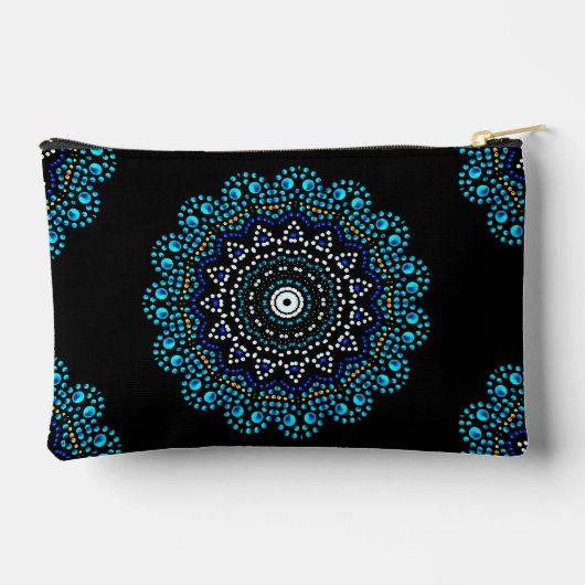 Schattigee Blue Dot Art Mandala Pattern Etui (Achterkant)