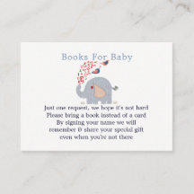 Schattigee Blue Elephant Baby shower Boek Aanvraag